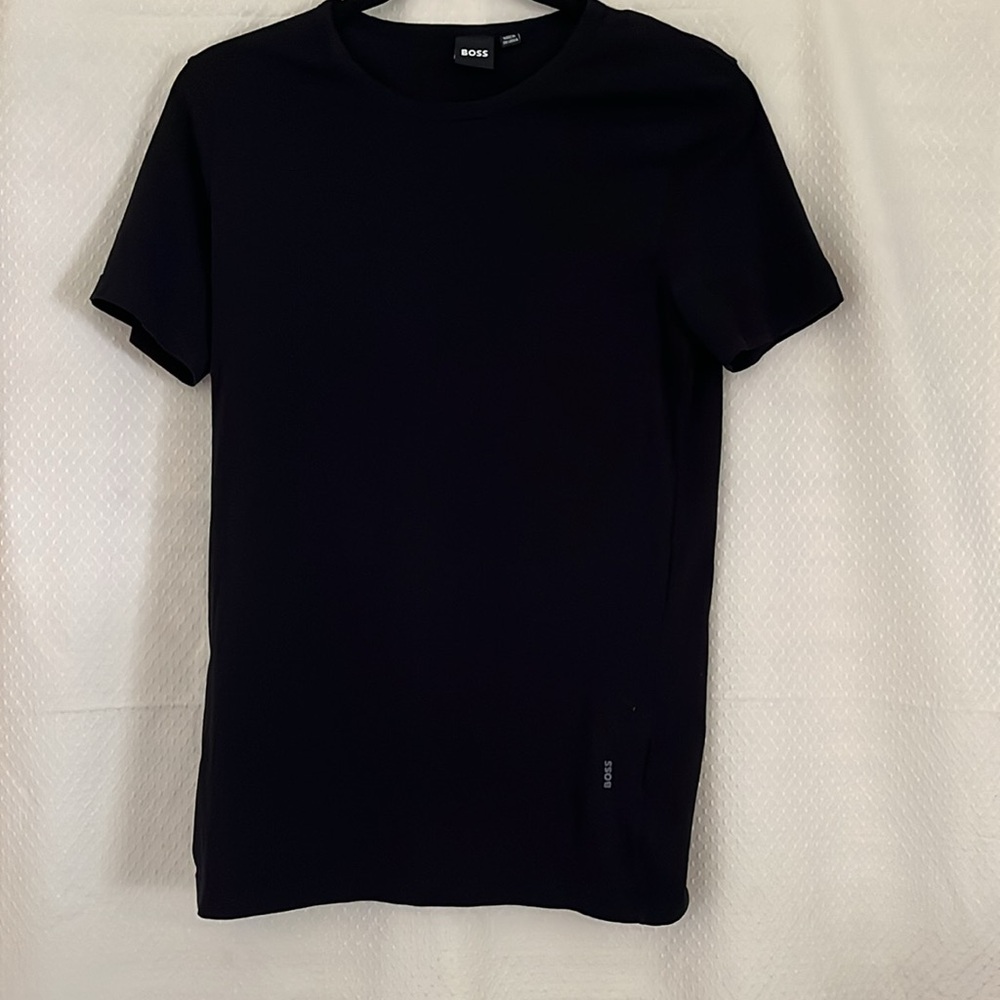 HUGO BOSS STRETCH-COTTON REGULAR-FIT T-SHIRT WITH LOGO DETAIL
